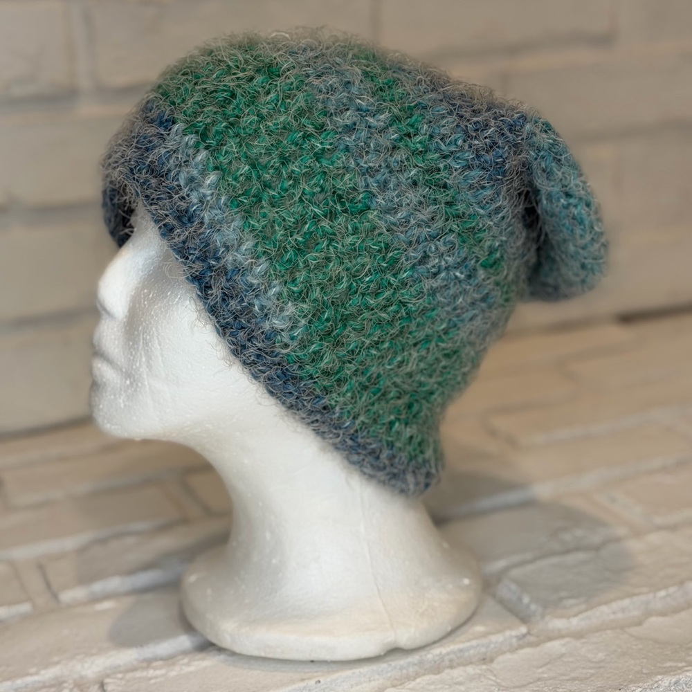 Hand Crafted crochet fuzzy Beanie